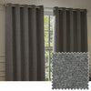 Curtains - Galaxy  Eyelet Curtains Charcoal Paoletti