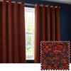 Plain Red Curtains - Galaxy Chenille Room Darkening Eyelet Curtains Copper Paoletti