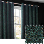 Paoletti Galaxy Room Darkening Eyelet Curtains in Emerald