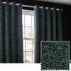 Plain Green Curtains - Galaxy Chenille Room Darkening Eyelet Curtains Emerald Paoletti