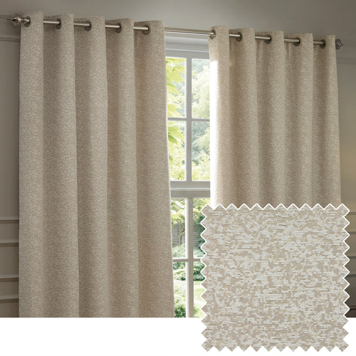 Plain Cream Curtains - Galaxy Chenille Room Darkening Eyelet Curtains Ivory Paoletti