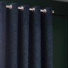 Paoletti Galaxy Room Darkening Eyelet Curtains in Navy