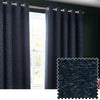 Plain Blue Curtains - Galaxy Chenille Room Darkening Eyelet Curtains Navy Paoletti