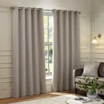  Curtains - Galaxy  Eyelet Curtains Silver Paoletti