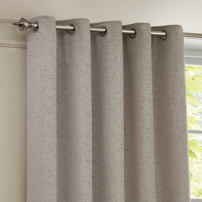  Curtains - Galaxy  Eyelet Curtains Silver Paoletti