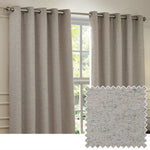 Curtains - Galaxy  Eyelet Curtains Silver Paoletti
