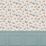 Game Birds 1.4m Wide Width Wallpaper (By The Metre) Linen