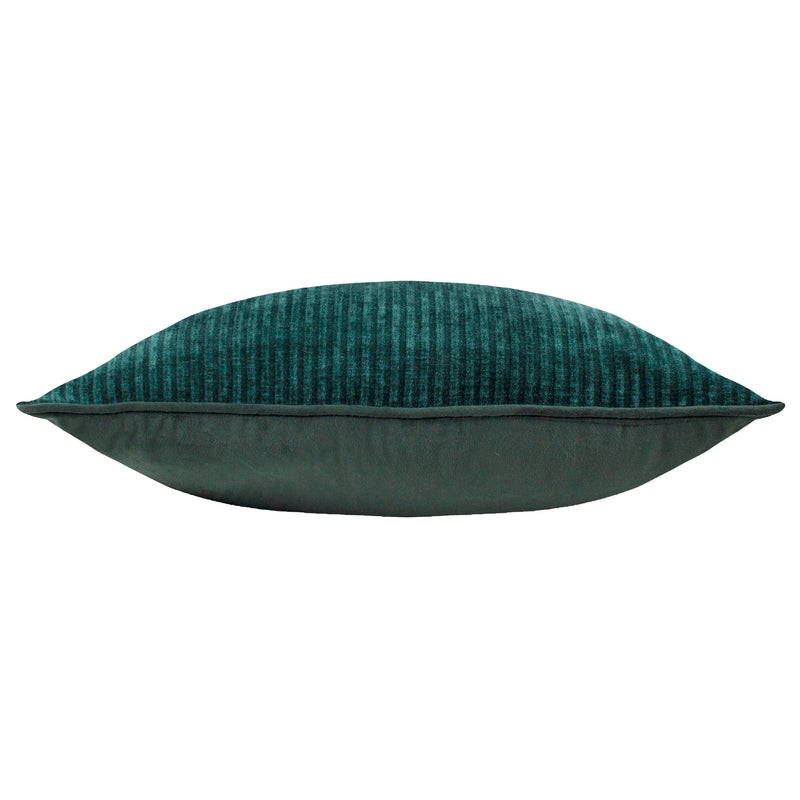 Striped Green Cushions - Garda Corduroy Piped Cushion Cover Forest furn.