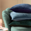 Striped Green Cushions - Garda Corduroy Piped Cushion Cover Forest furn.