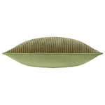 Striped Green Cushions - Garda Corduroy Piped Cushion Cover Leaf Green furn.