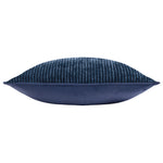 Striped Blue Cushions - Garda Corduroy Piped Cushion Cover Navy furn.