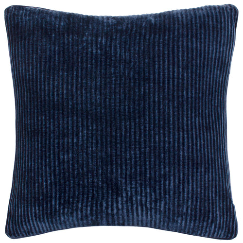 Striped Blue Cushions - Garda Corduroy Piped Cushion Cover Navy furn.