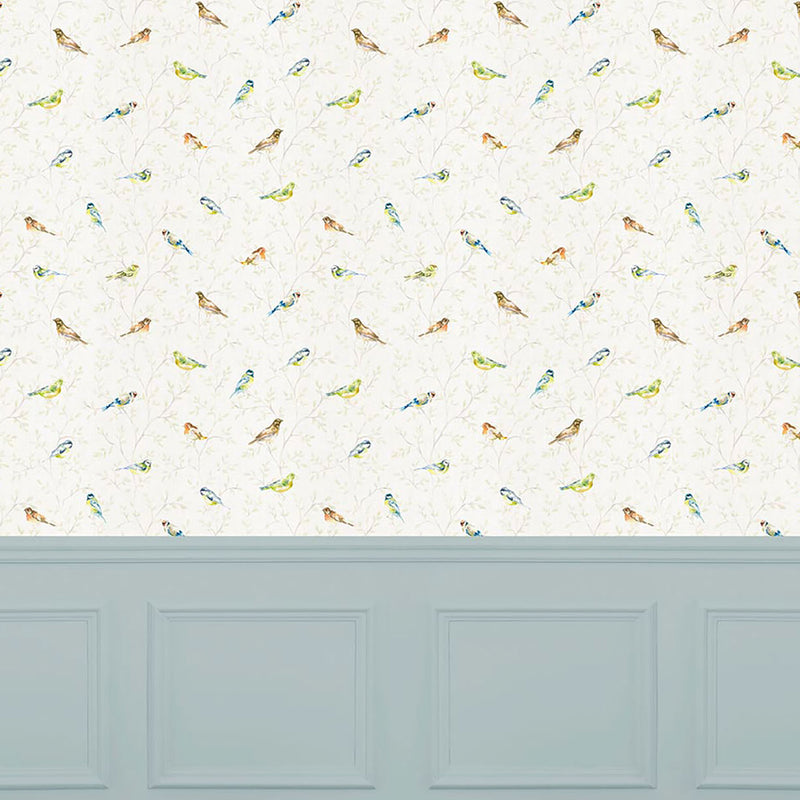 Voyage Maison Garden Birds 1.4m Wide Width Wallpaper in Small