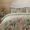 Floral Green Bedding - Gardenia Reversible Ruffle Duvet Cover Set Pink Forest Furn