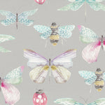 Voyage Maison Garden Wings Printed Oil Cloth Fabric (By The Metre) in Pastel