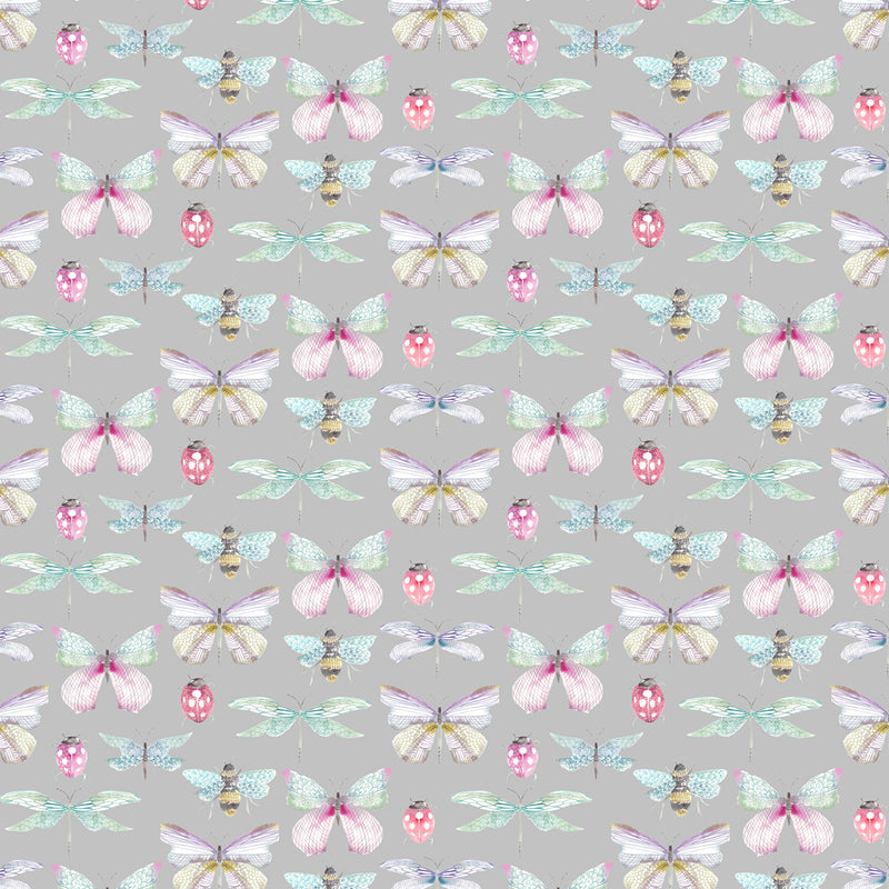 Voyage Maison Garden Wings Printed Oil Cloth Fabric (By The Metre) in Pastel