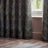 Paoletti Gatsby Jacquard Eyelet Curtains in Black