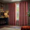 Paoletti Gatsby Jacquard Eyelet Curtains in Terracotta