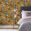 Paoletti Geisha Floral Wallpaper in Ochre