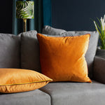 furn. Gemini Double Piped Cushion Cover in Pumpkin