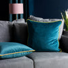 furn. Gemini Double Piped Cushion Cover in Teal