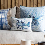 Voyage Maison Gerroa Small Printed Cushion Cover in Cobalt