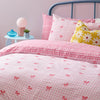 Check Pink Bedding - Gingham Bows Printed Duvet Cover Set Pink Heya Home