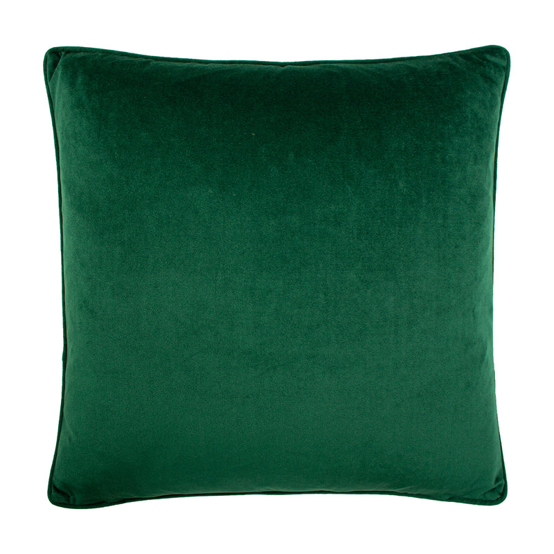 Paoletti Giraffe Palm Velvet Cushion Cover in Green