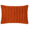 Striped Red Cushions - Giyla Chenille  Cushion Cover Brick furn.