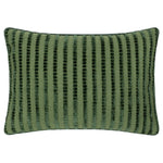 Striped Green Cushions - Giyla Chenille  Cushion Cover Forest furn.