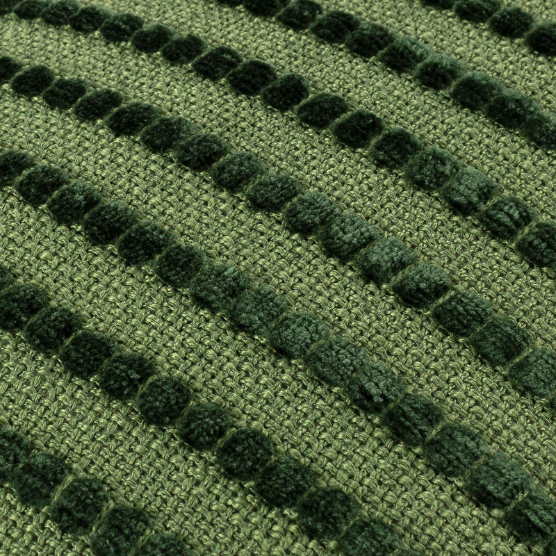 Striped Green Cushions - Giyla Chenille  Cushion Cover Forest furn.