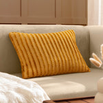 Striped Gold Cushions - Giyla Chenille  Cushion Cover Gold furn.