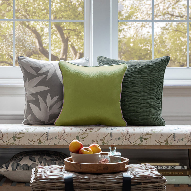 Additions Glaze Cushion Cover in Lime