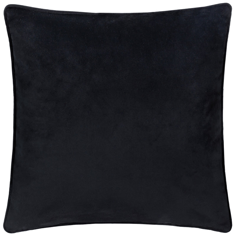 Not Applicable Black Cushions - Guilded Palms Embroidered Cushion Cover Black Paoletti