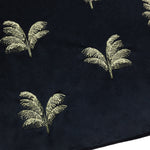 Not Applicable Black Cushions - Guilded Palms Embroidered Cushion Cover Black Paoletti