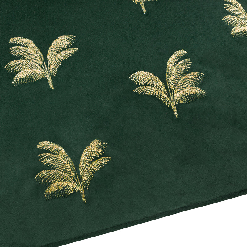 Not Applicable Green Cushions - Guilded Palms Embroidered Cushion Cover Emerald Paoletti