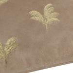 Not Applicable Brown Cushions - Guilded Palms Embroidered Cushion Cover Mink Paoletti