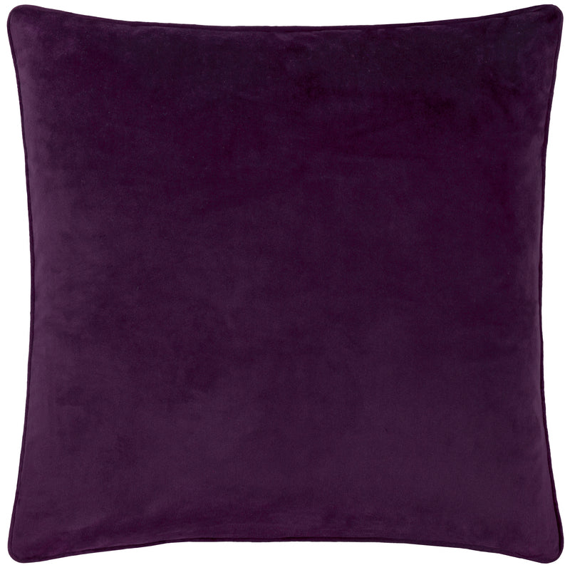 Not Applicable Purple Cushions - Guilded Palms Embroidered Cushion Cover Plum Paoletti