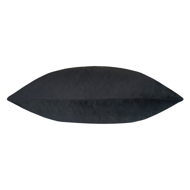Gold Bee Rectangular Velvet Cushion Black