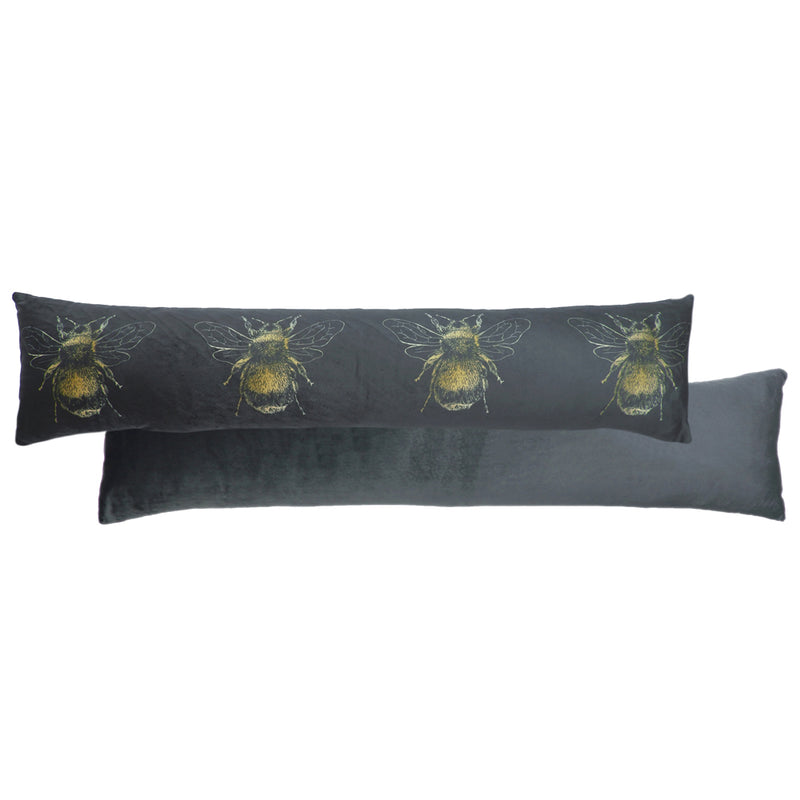 Evans Lichfield Gold Bee Draught Excluder in Dark Grey