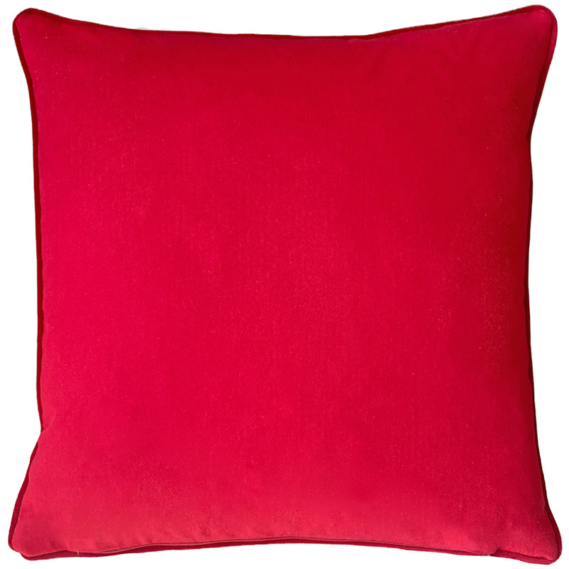 Evans Lichfield Goosie Velvet Chenille Printed Cushion Cover in Ecru