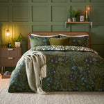 Garden of Wonder Reversible Duvet Cover Set Evergreen