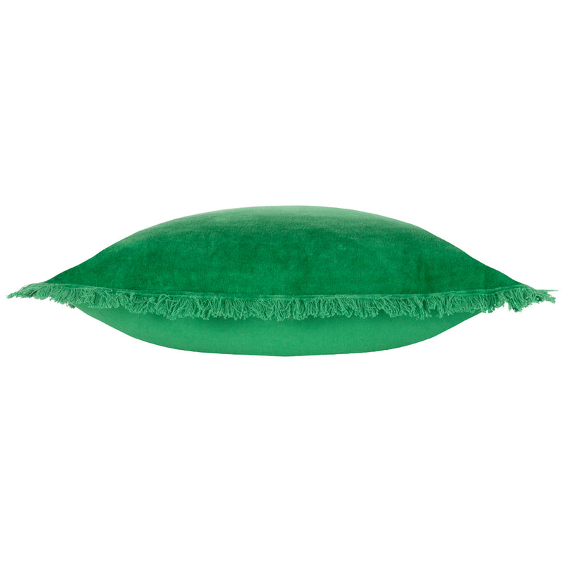 Plain Green Cushions - Gracie  Cushion Cover Emerald Green furn.