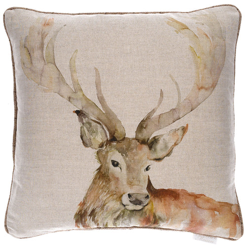 Animal Beige Cushions - Gregor Printed Cushion Cover Linen Voyage Maison