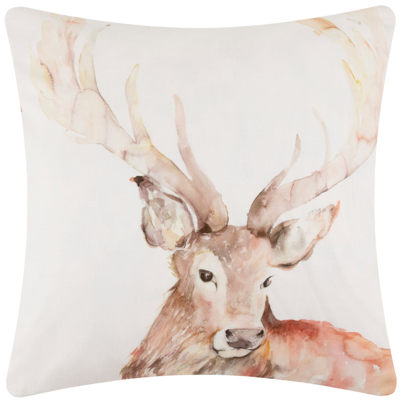 Animal Cream Cushions - Gregor Stag Outdoor Polyester Filled Cushion Natural Voyage Maison