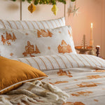 Abstract Cream Bedding - Gretel Brushed Cotton Duvet Cover Set Cloud Dust furn.