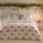 Abstract Cream Bedding - Gretel Brushed Cotton Duvet Cover Set Cloud Dust furn.