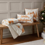  Brown Cushions - Gretel Winter Wonderland Embroidered Cushion Cover Cloud Dust/Ginger furn.