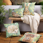 Evans Lichfield Grove Hare Outdoor Cushion Cover in Olive