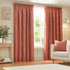 Wylder Grantley Jacquard Pencil Pleat Curtains in Brick